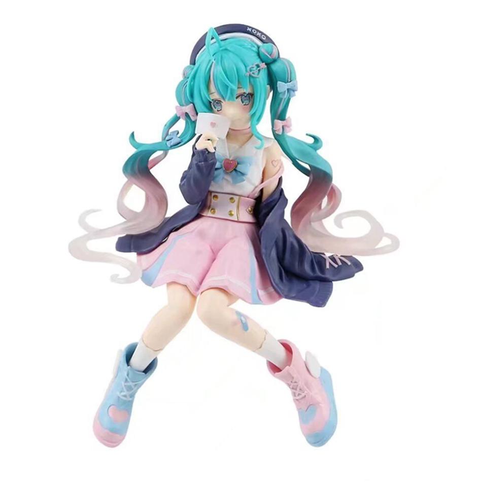 Новая Аниме Фигурка Хатсуне Мику Мику Kawaii Коллекционная Модель Розовая Сакура Kawaiii Кукла Коллекционная Модель Игрушки Декор для Торта