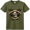 Cowboy Skull T Shirt Horns Western Outlaw Biker Gothic Graphic Tee