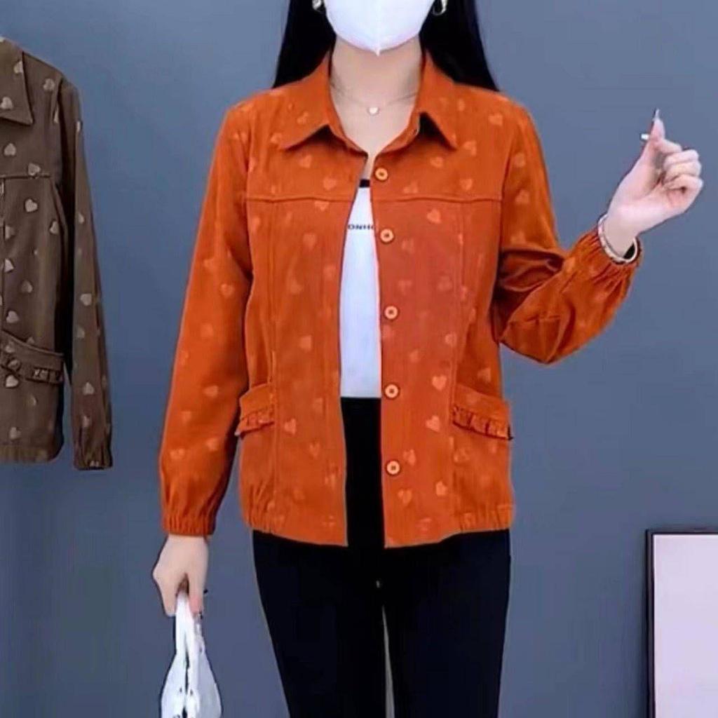 Women's High-End Corduroy Cardigan: Slimming Autumn Fashion for Moms