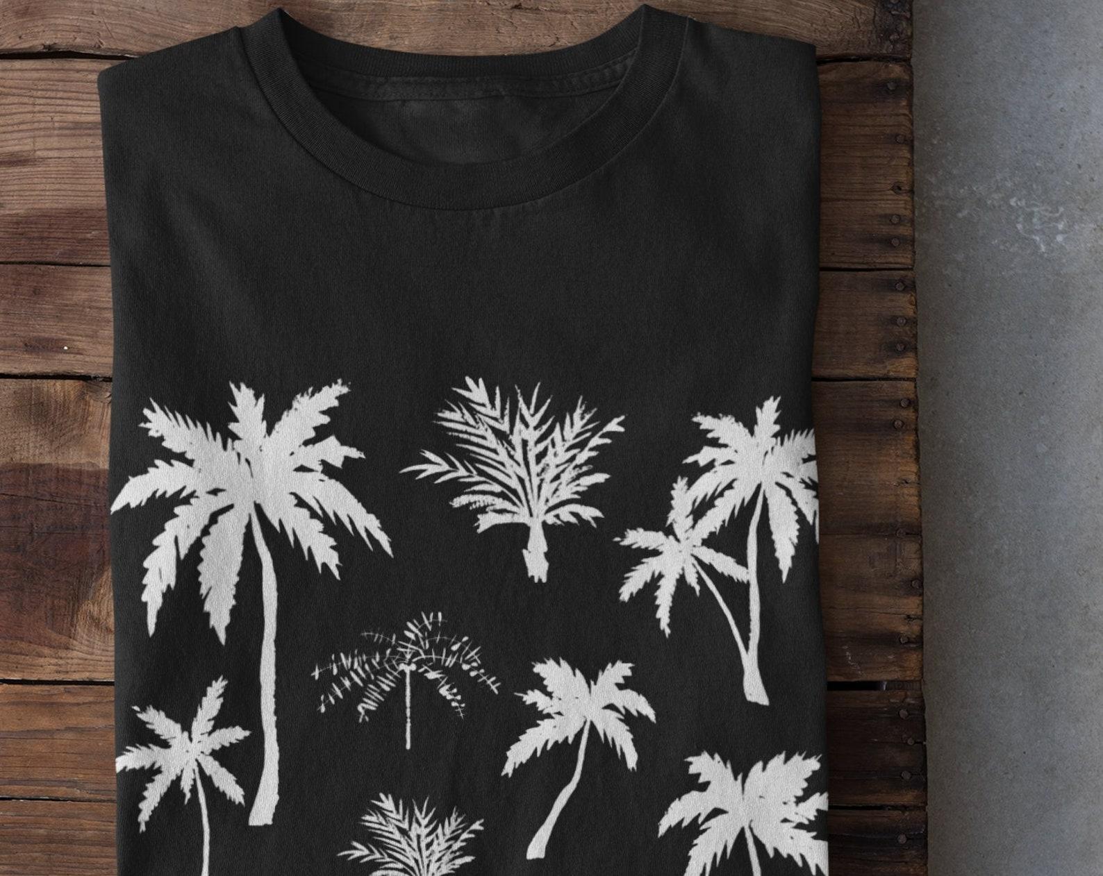 Palm Tree TShirt, Y2k 90s Shirt, Mall Goth, Oversized Kawaii Clothes, Harajuku Fashion, Pastel Goth, Korean Kawaii Style, 90s Clothing S