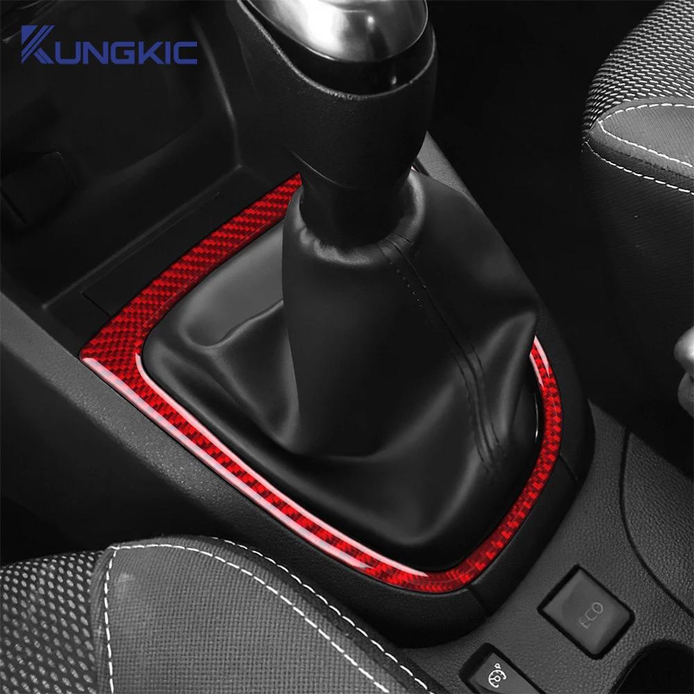 Do Renault Clio 4 2013 2014 2015 2016 2017 2018 Miękka naklejka z włókna węglowego LHD RHD Samochodowa zewnętrzna ramka zmiany biegów Akcesoria wewnętrzne