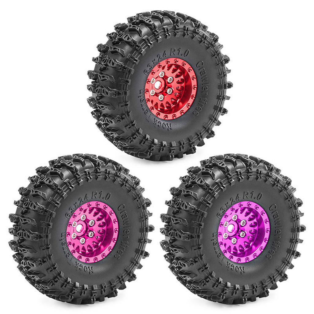 Remote Control Model Rubber Car Supplies Beadlock Wheel Mud Terrain Tires Set Wheel Tires Detachable Fine Car Parts