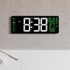 Modern Digital Wall Clock With Led Display And Temperature Humidity For Living Room And Office