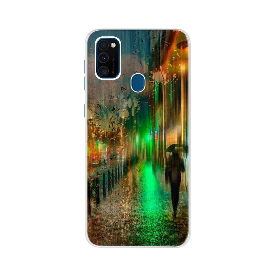 For Samsung Galaxy M21 Case Samsung M30s Soft Slim Cute Painted Phone Back Cover For Samsung M21 M 21 M215F Cases Bumper Fundas