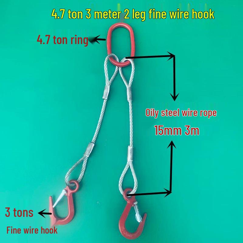 Wire Rope Sling Variants: Pressed Wire Rope, Lifting Hook, Two-Leg, Three-Leg, Four-Leg.