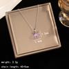 Light Luxury Zircon Full Diamond Choker Necklace Titanium Steel Versatile Minimalist Accessories for Women