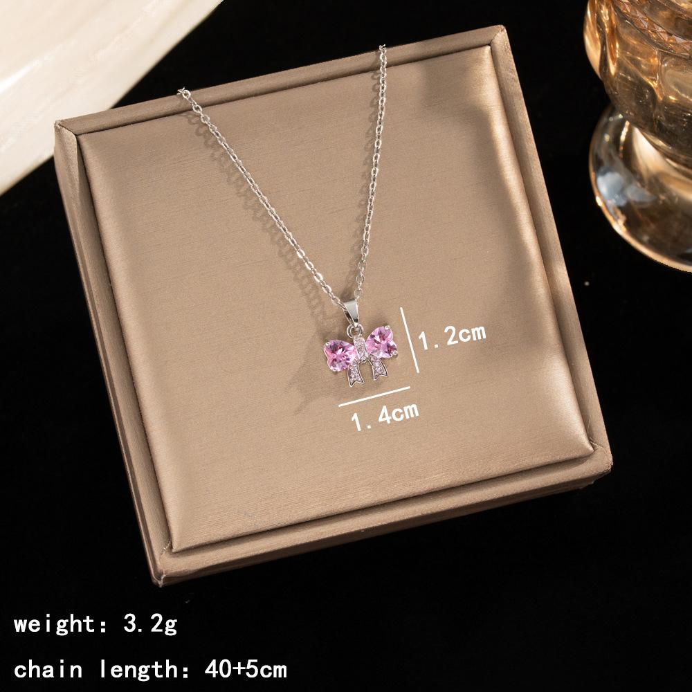 Light Luxury Zircon Full Diamond Choker Necklace Titanium Steel Versatile Minimalist Accessories for Women