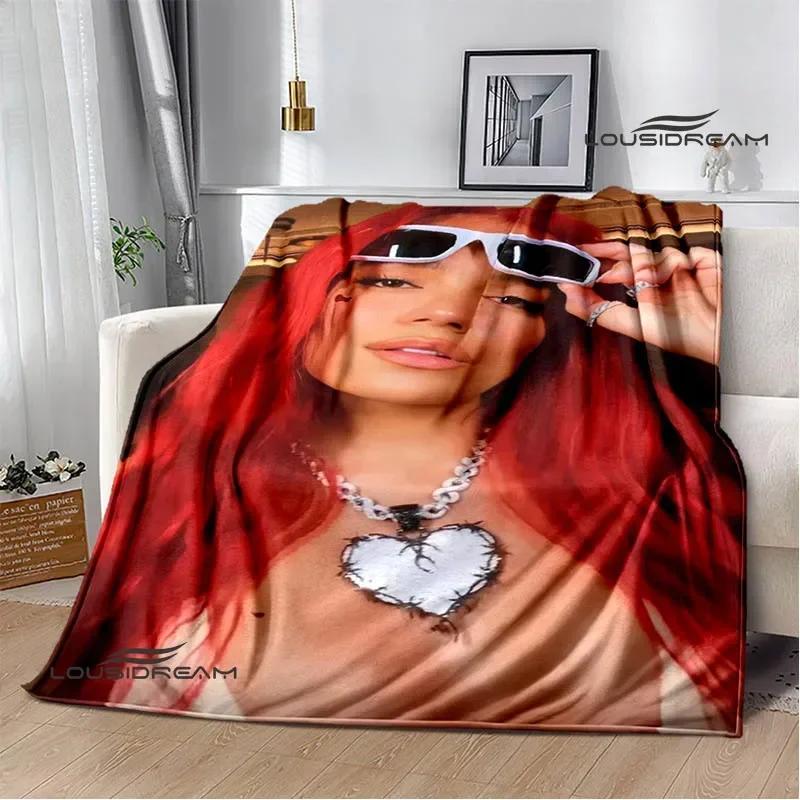 Karol G Fashion Printed Blankets Picnic Blanket Flannel Warm Blanket Soft Cozy Blanket Travel Blankets Bed Linings Birthday Gift
