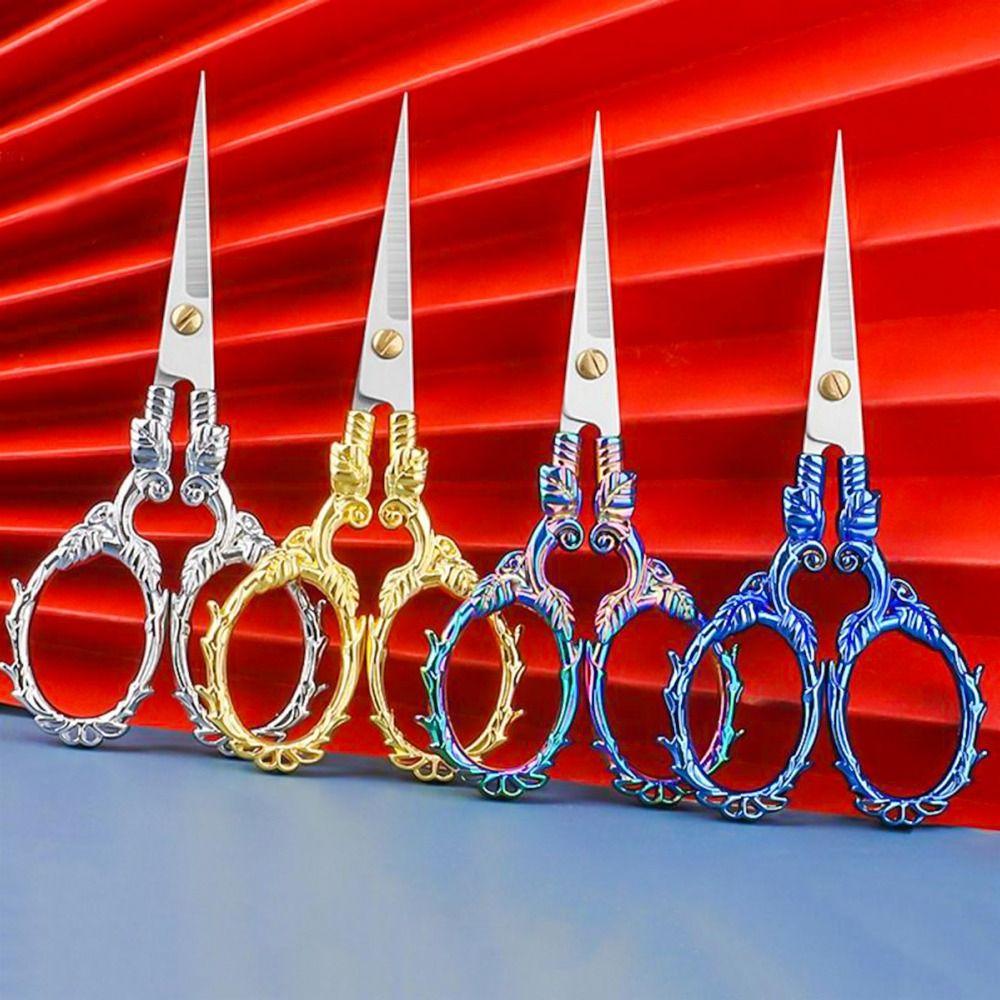 

Швейные офисные ножницы для вышивки в стиле ретро, ​​ножницы для вышивки крестом, острые ножницы из нержавеющей стали