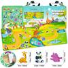 Jelly Sticker Book Early Education Focus Cultivation Fun Zoo Sticker Book Puzzle Cultivation Scene Do-It-Yourself Sticker