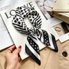 Spring and Autumn thin flight attendant occupation small scarf headscarf small square scarf female foreign style literary Korean versatile cartoon sil