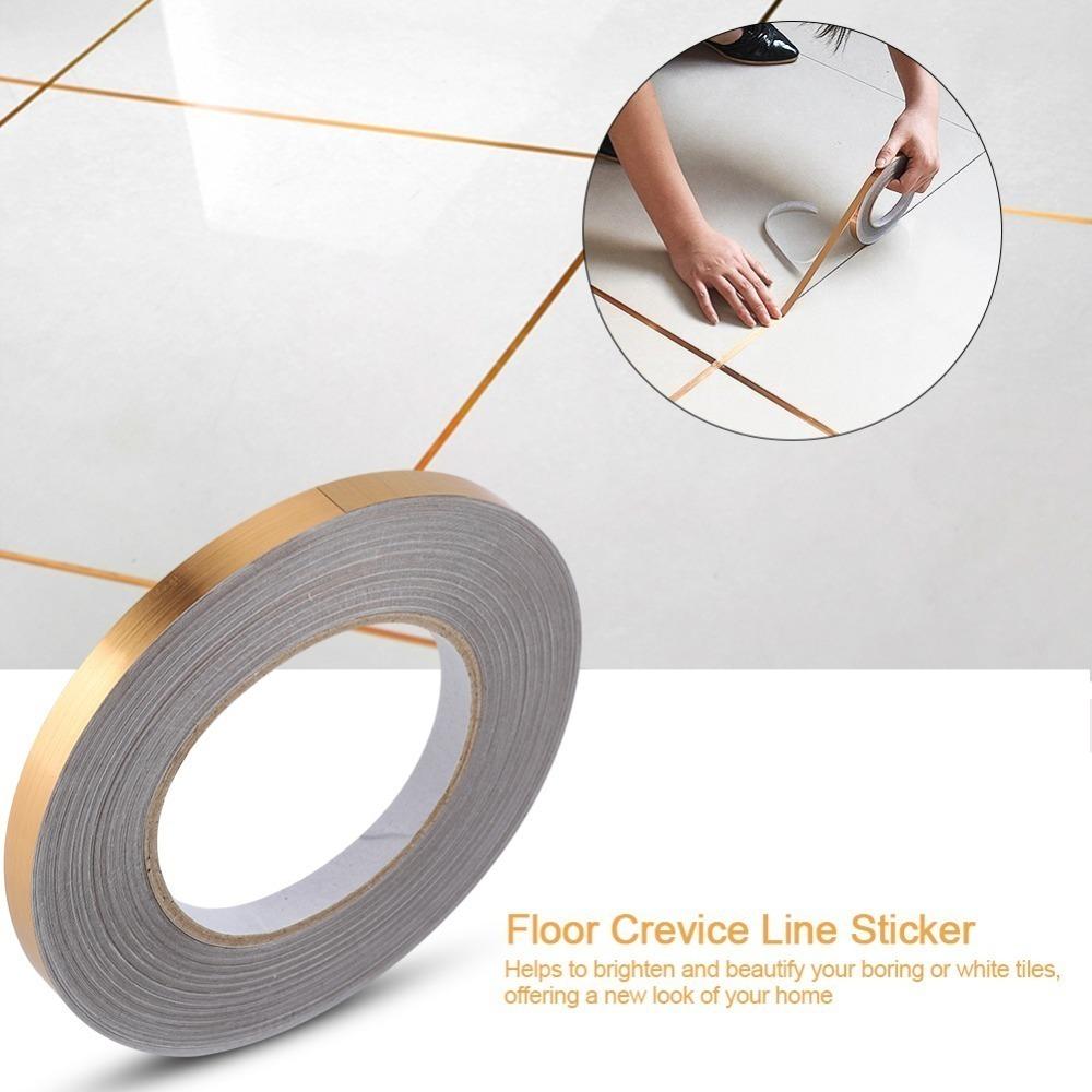 

Line Border Self Adhesive Caulk Strip 50m Self Adhesive Floor Transition Strip Kitchen 1cm золотий
