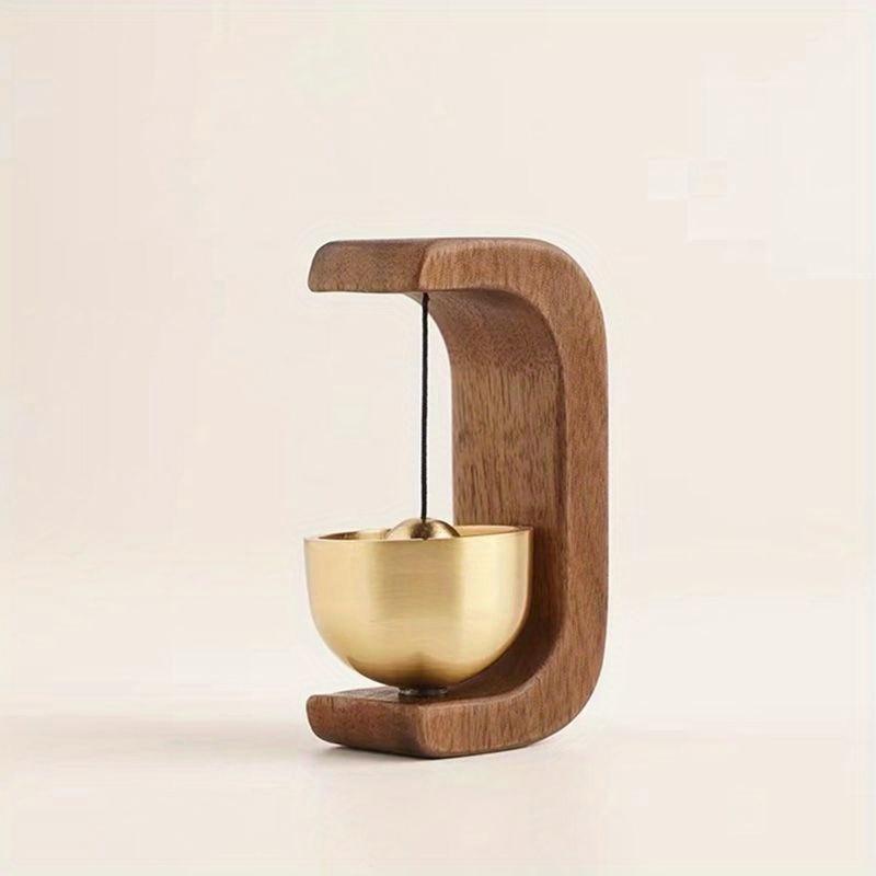 Japanese Style Wooden and Metal Wireless Doorbell with Chime Sound