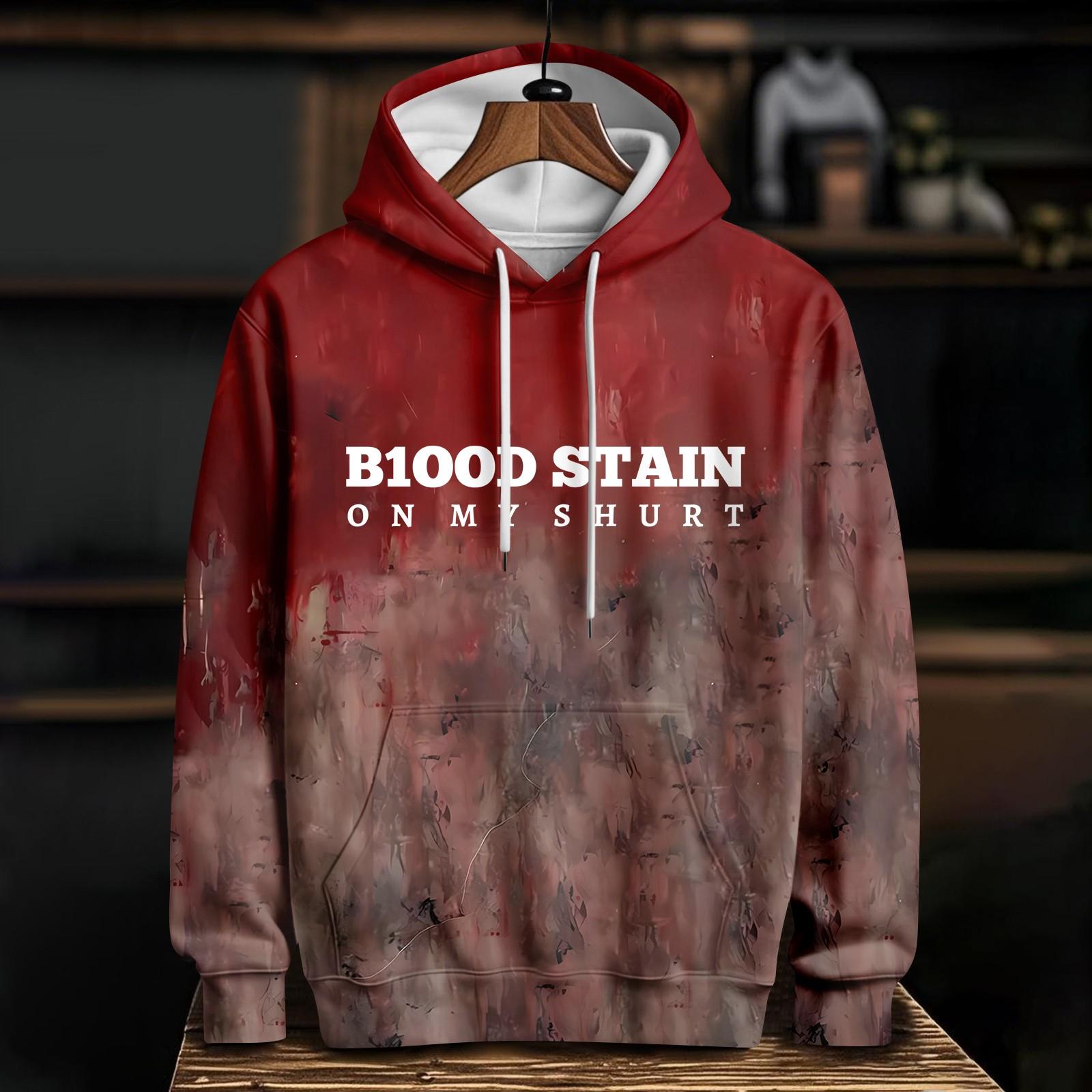 

Women s Casual Fashion Halloween Printed Long Sleeve Pullover Hooded Sweatshirt XXL винний