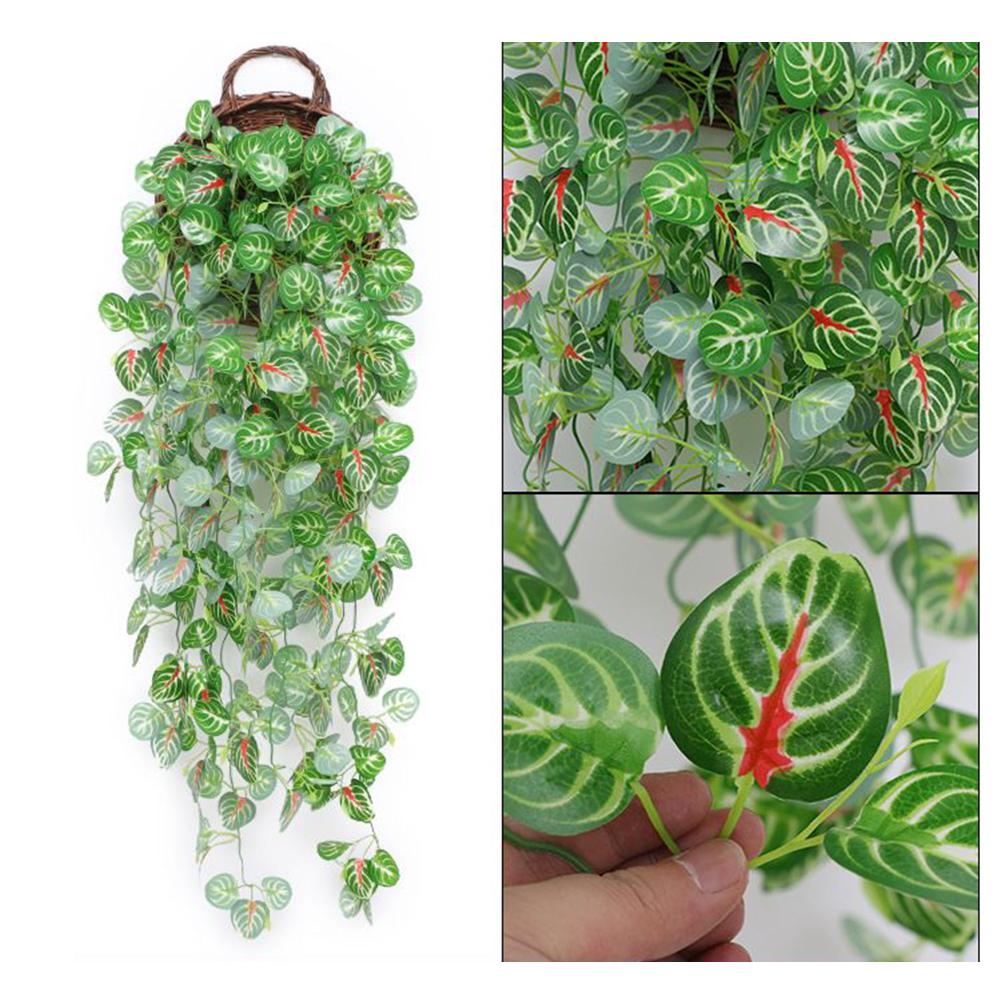 Creamy Artificial Ivy Begonia Leaves Green Dill Hanging