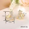commuting versatile cat earrings, cute kitten butterfly exquisite earrings, Korean version of temperament earrings for women