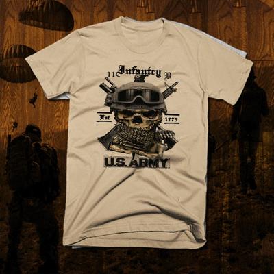 T-shirt fanteria militare 11 Bravo Guerra Iraq Afghanistan Veterano di Combattimento Militare Cotone