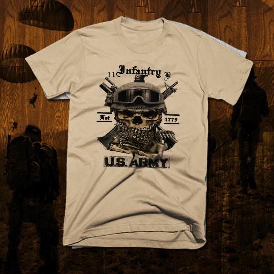 Army infantry t-shirt 11 Bravo Iraq Afghan War Combat Veteran Military Cotton L