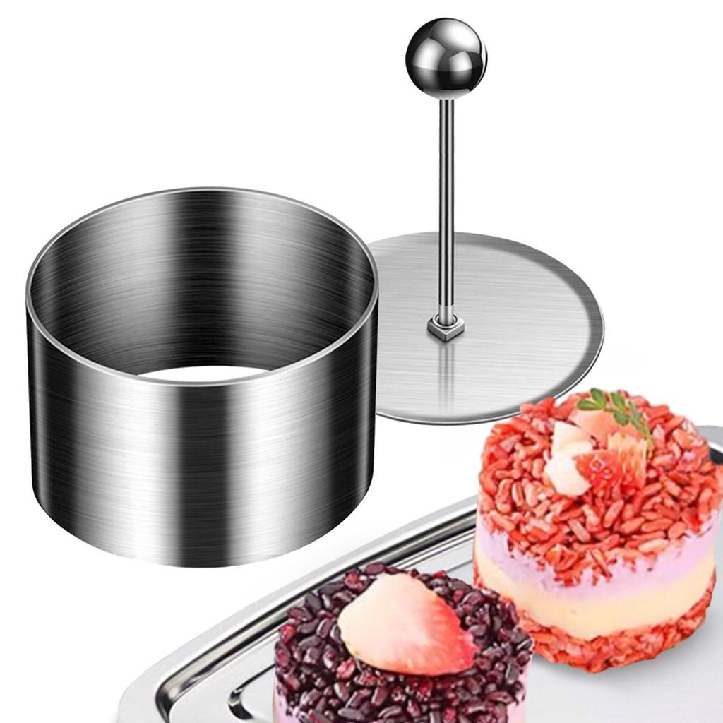 Stainless Steel Food Ring Multipurpose Salad Dessert Die Nonstick Bakeware Cake Rings for Mousse Pudding Muffins Dessert Bread