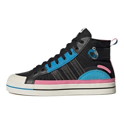 Sesame Street X JF X  Neo City Canvas Hi SSJF Fabric Leather Comfortable Casual Non-Slip Wear-Resistant Mid-Top Sneakers Unisex Sneakers GY2189