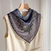 100% Natural Real Silk Scarf Women Print Bandana Square Scarves Wrap Kerchief Fashion Summer Beach High Quality Hijab Sjaals