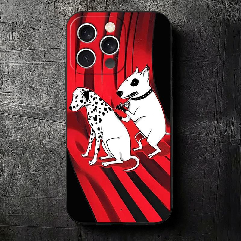 Bull Terrier Dog Cute Puppies Soft Phone Case for iPhone 16 16E 17 Air 15 Pro Max 14 Plus 13 Mini 11 12 7 Black Cover Back Shell
