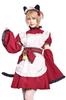 Clearstone High-Classism Halloween Cat Maid Costume for Women (Red)
