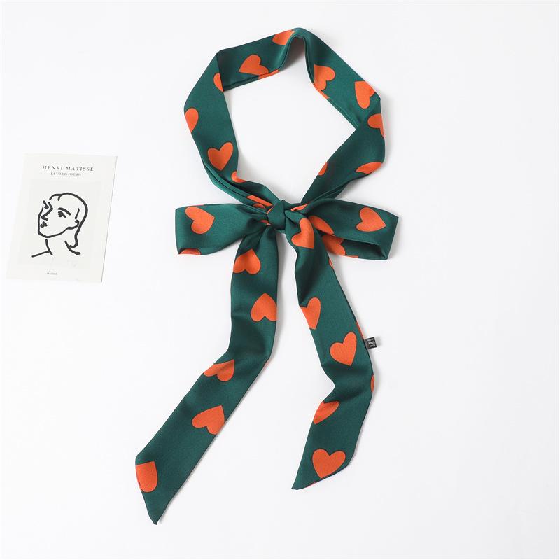 Influencer Style Silk Scarf: Hair Tie, Solid Color, Long & Narrow, Korean Style Necktie, Flowing Ribbon for Women