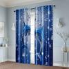 2pcs, Curtains Digital Printed 2D Print Blue Dolphin Print Machine Washable Polyester (without Rod) Art Deco Festive Use for