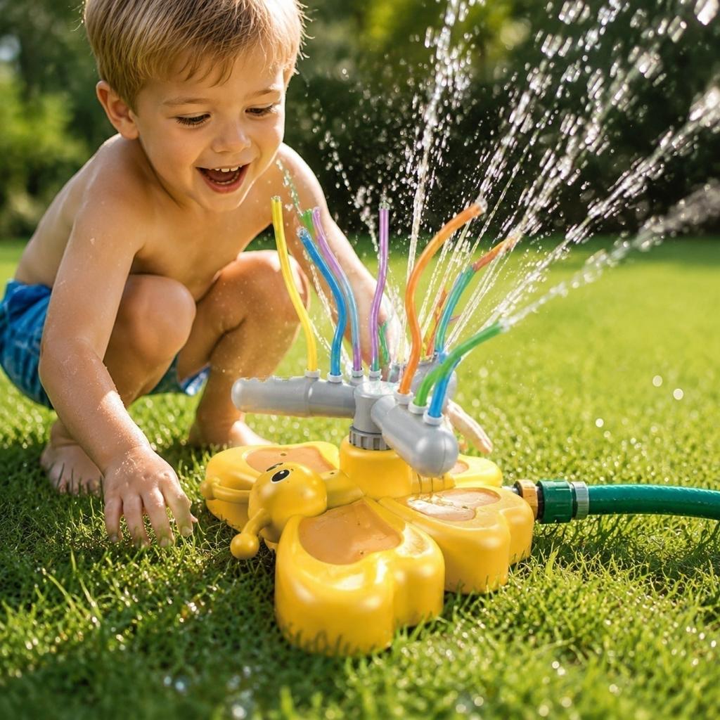 Outdoor Garden Lawn Sprinkler for Kids Cartoon Animal Design Water Spray Toy Interactive Summer Play for Children and Family Fun