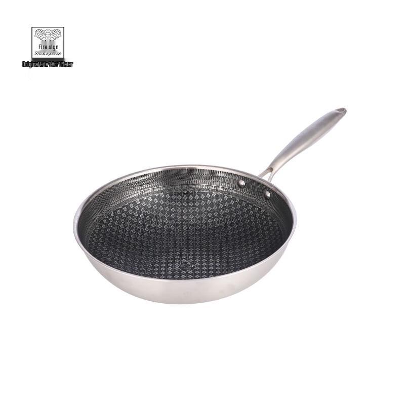 Huoxiang HXG-TG221 Qianfu White Steel 3-Piece Cookware Set