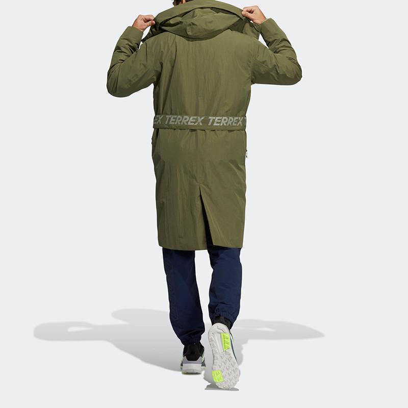 adidas Ανδρικό Αδιάβροχο Ζεστό Τρία-Σε-Ένα Μπουφάν Πουπουλένιο Μακρυμάνικο Unisex Μπουφάν Στρατιωτικό Πράσινο H13848