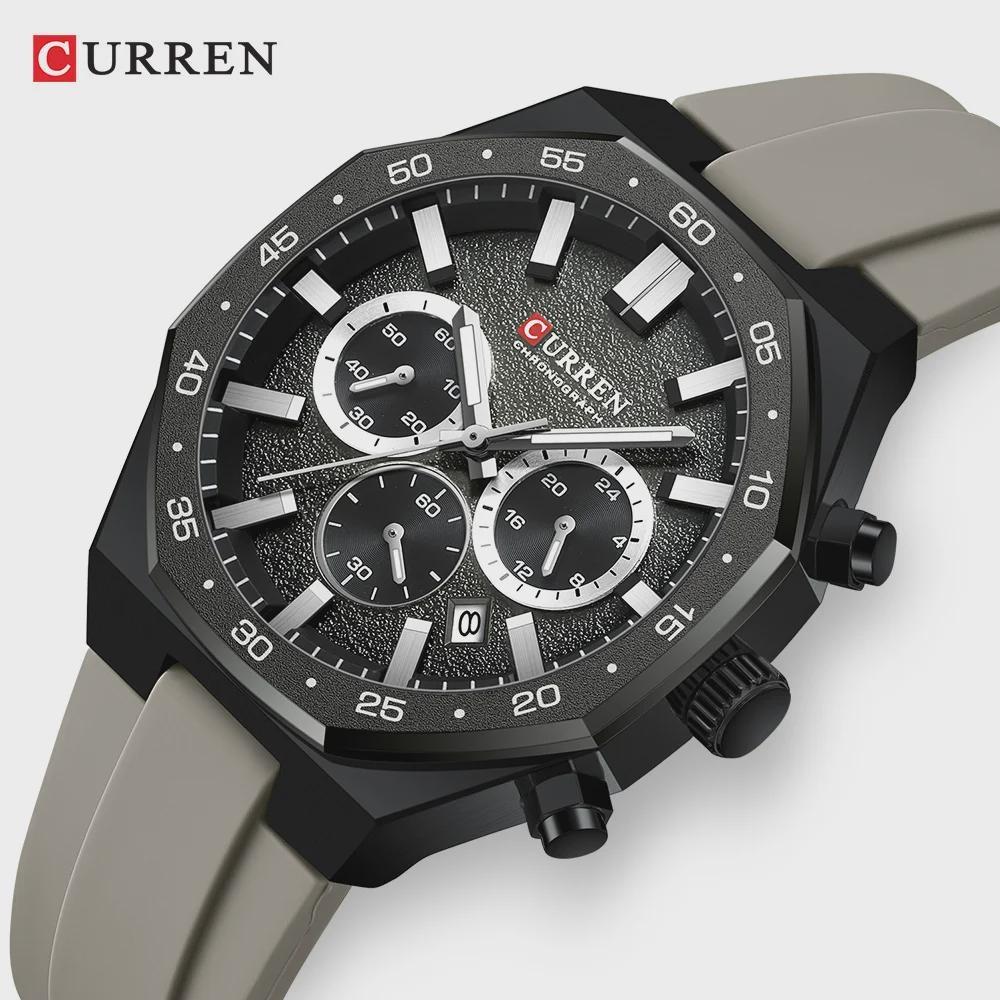 CURREN Fashion Men Top Brand Luxury Design Sport Military Quartz Wristwatch Luminous Male Clock