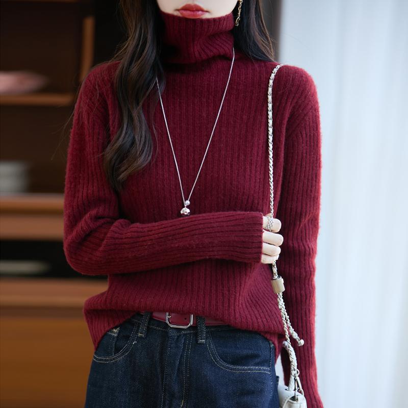 Dámský kašmírový svetr Kašmír Qinghe 30% kašmír 70% vlna podzimní a zimní pulovr hřejivý a módní