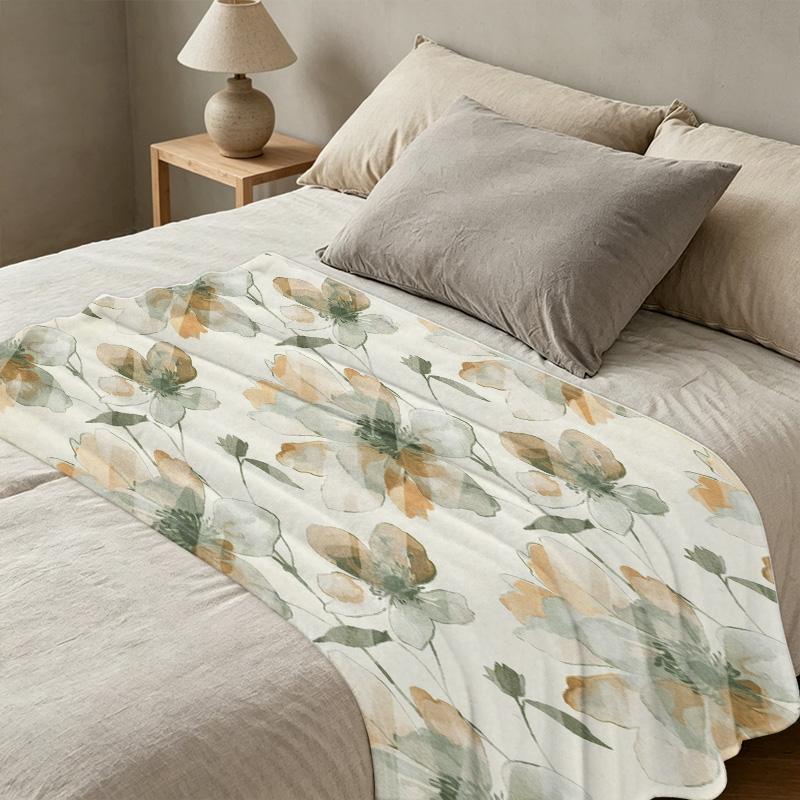 Lightweight Soft Flannel Blanket - Skin-friendly, Cozy for Home Sofa Napping, Xmas & Halloween Decor, Gentle Style