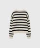 GENERALIDEA Man Striped Cotton Crewneck Knit [Ivory] / Gf1Mkp004