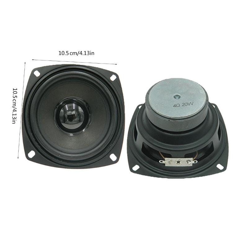 1Set 4inch Full Frequency Speaker Perfect for DIY Projects Low Frequency Subwoofer Loudspeaker Tweeters