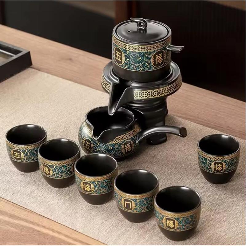 Stone Grinding Automatic Kung Fu Tea Set Household Simple Pot Cup Ceramics