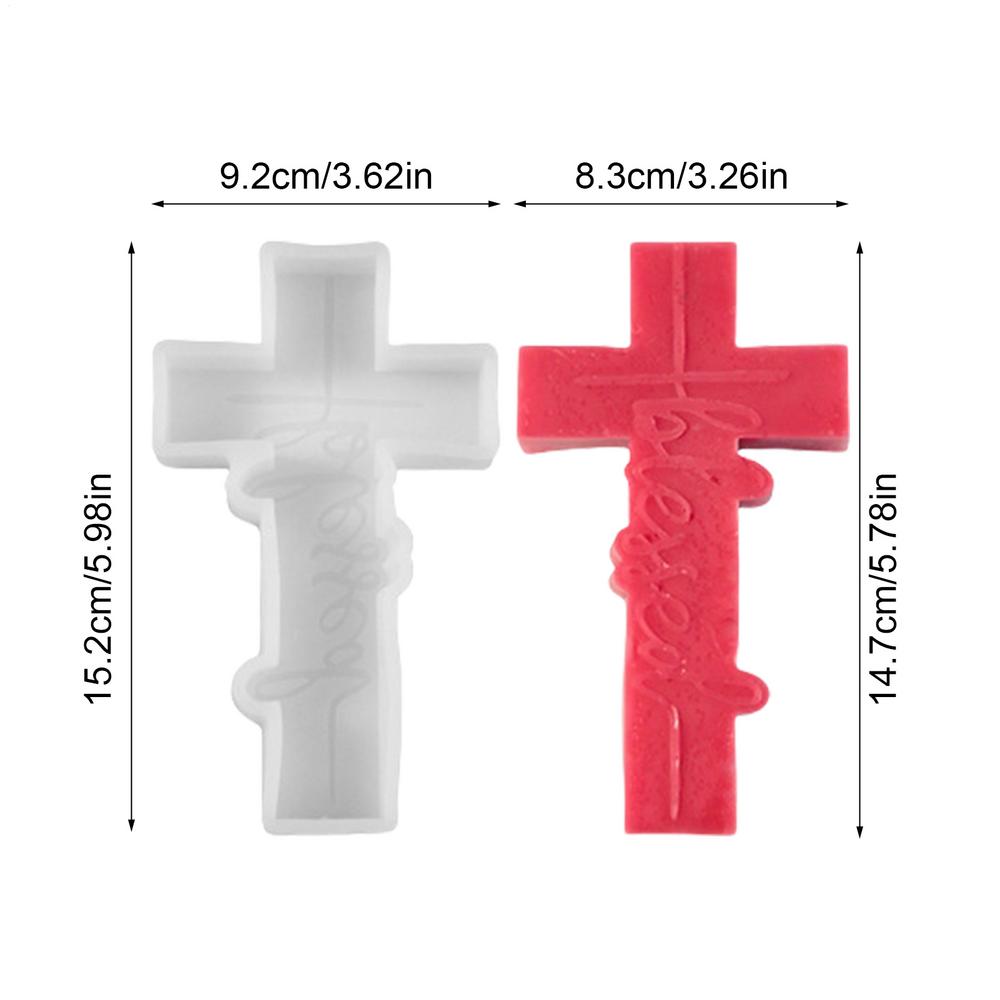 Silicone Crucifix Mold Chocolate Mould 3D Crucifix Mold Religious Faith Mold Silicone Easter Resin Molds for Soap Resin Candles