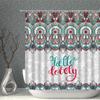 Bohemian Shower Curtains Waterproof Cloth Colorful Datura Flower Leaves Print Bath Curtain Set Multi-size Bathroom Screen Decor