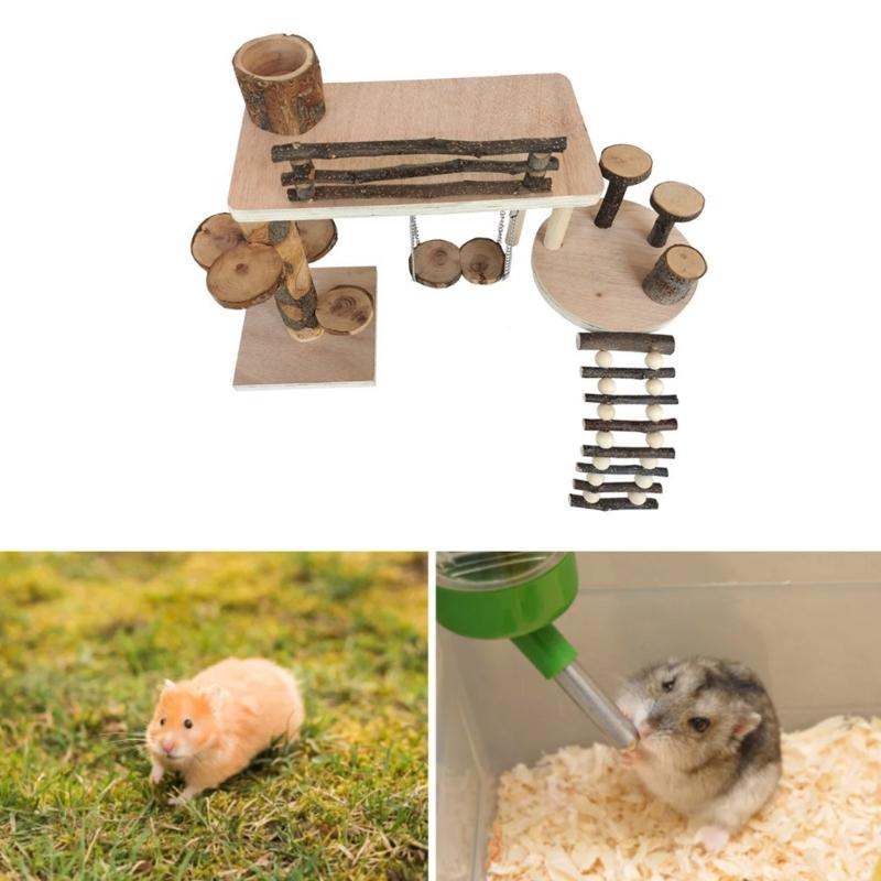 Small Pet Ladder for Hamster Cage Entertainment Jumping Platform Climbing Toy Multiple Playground Toy for Small Animals