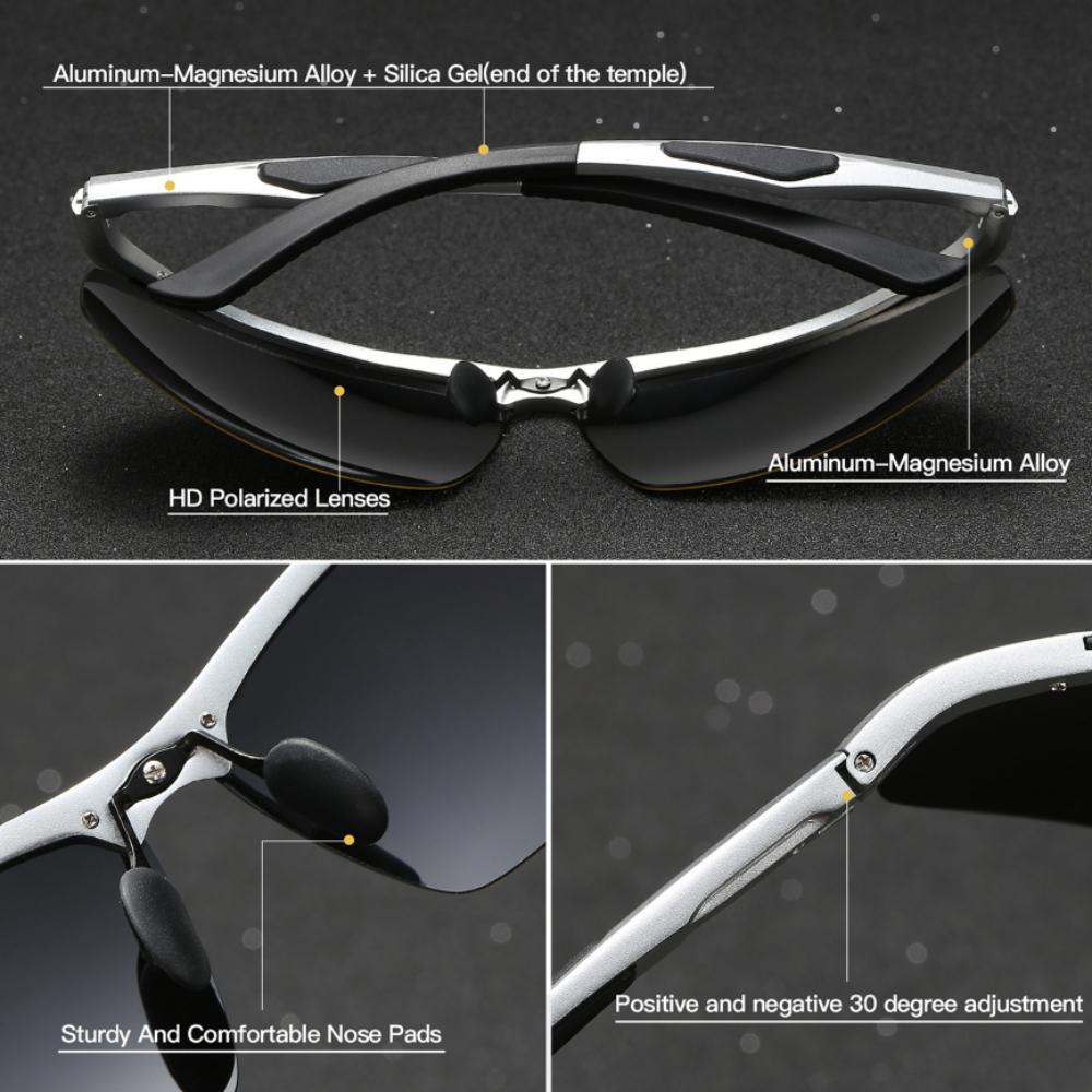 Royalhot Men Women Polarized Aloy Rectangle  Frame Sunglasses  Driving Sun Glasses Shades Oculos Masculino
