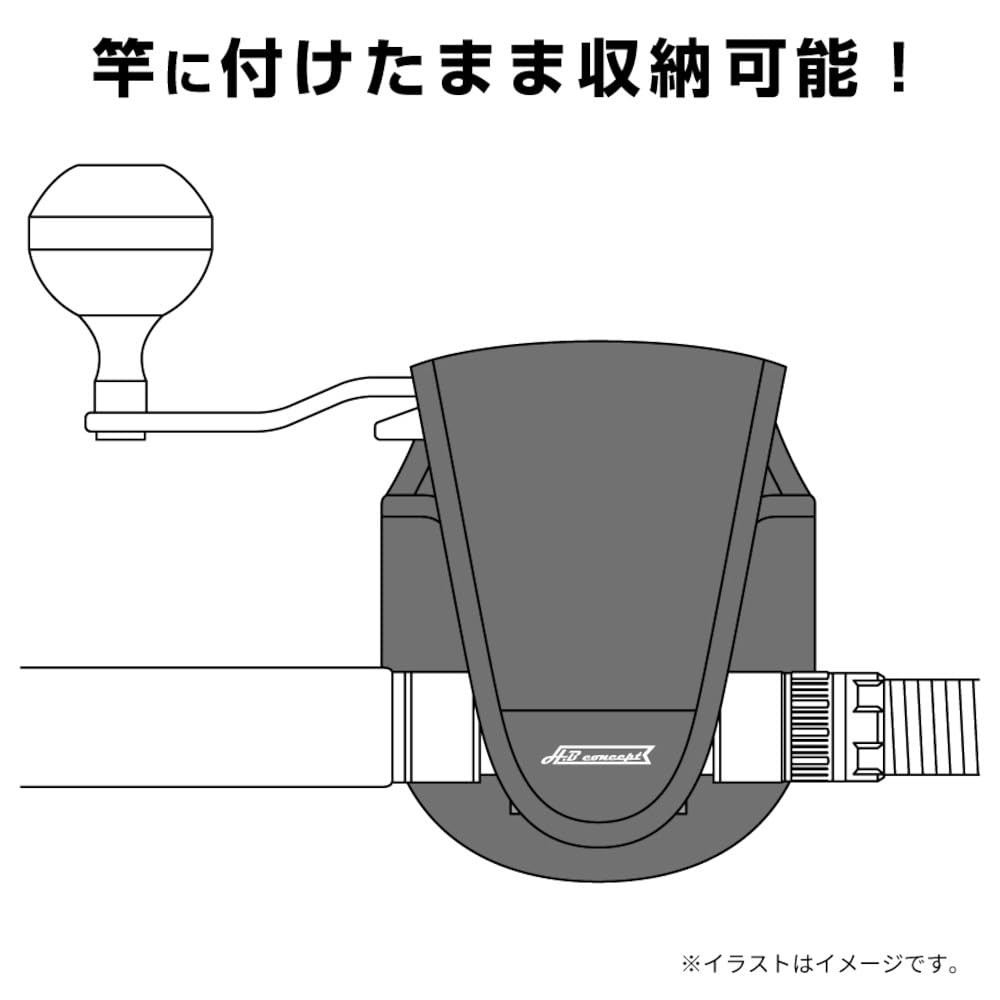 Takamiya H.B concept Neoprene Reel Cover for Double-Axis, Baitcasting, and Electric Reels, Large, Black