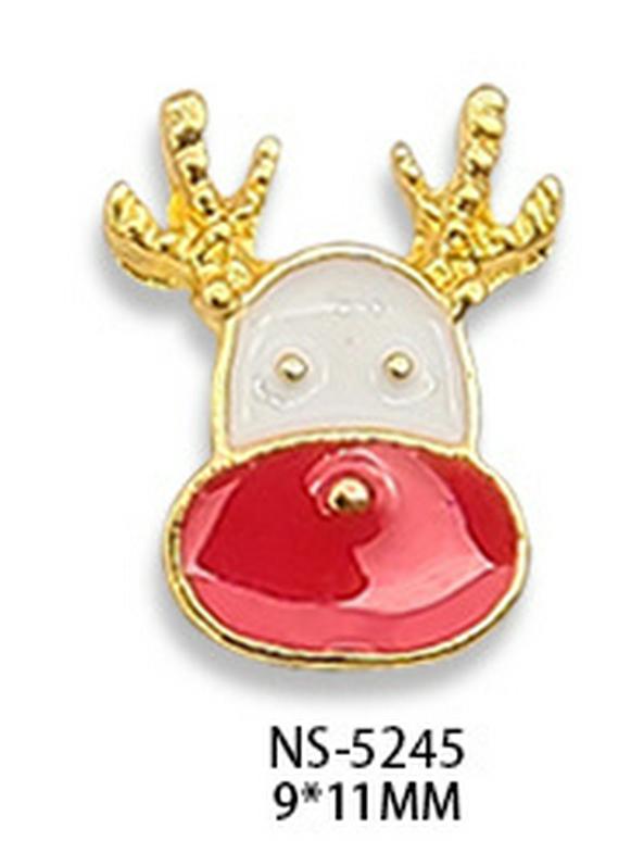 Christmas Nail Art Accessories: Festive Drills & Decorations with Trees, Santa, Deer & Snowman Designs