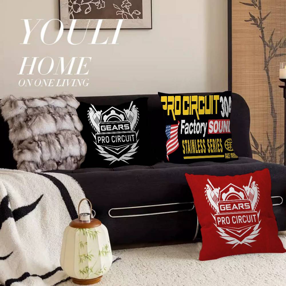 Pro-circuits Motorcycle Racing Decorative Room Aesthetics Pillow Case Home Decor Bedroom Sofa Bed Couch Pillow Cover 45x45