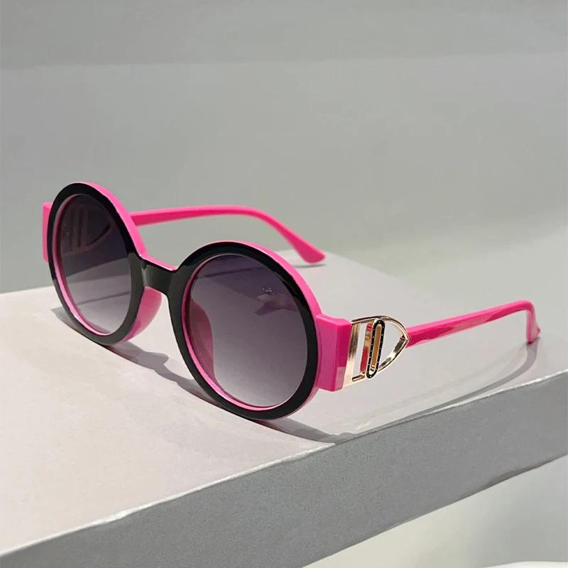 

Большие круглые солнцезащитные очки женские милые стильные градиентные для улицы повседневные солнцезащитные очки модные дизайнерские брендовые солнцезащитные очки класса люкс without case