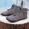 Unisex Warm Plush Ankle Boots Wide Toe Minimalist Snow Boots Waterproof Non Slip Rubber Outdoor Camping Walking Winter Boots