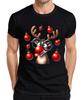 Funny Reindeer Rudolph Red Nose Glasses Christmas Baubles Mens T-Shirt-