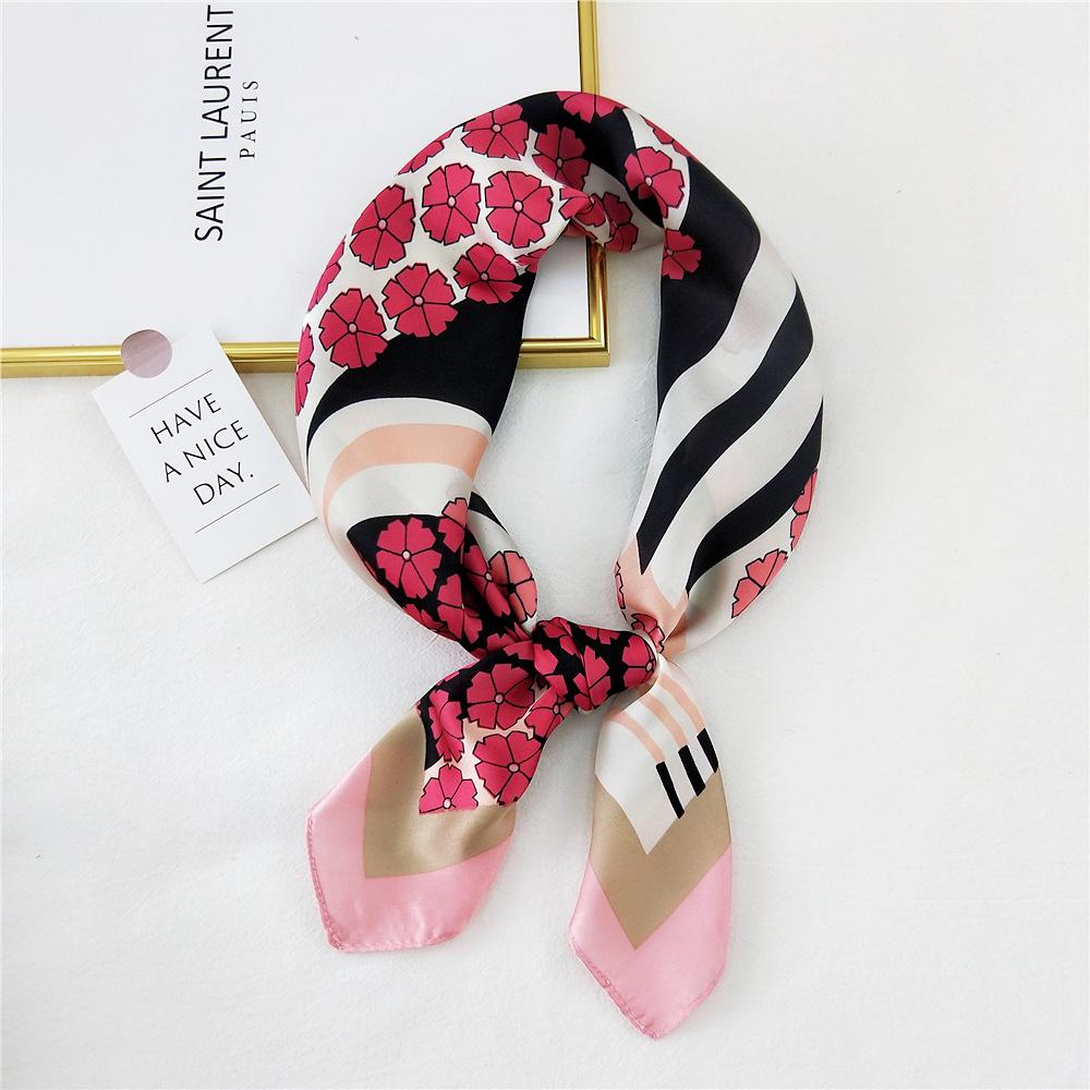 Fashion Decoration Scarf Hairband Tie Hair 70 Small Square Scarf Silk Scarf Women'S Spring And Autumn Versatile Small Scarf Professional Scarf