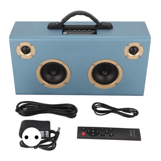 

Динамик Bluetooth Стерео Тяжелый сабвуфер Мощный портативный беспроводной динамик с ручкой для телефона Планшет 100‑240 В Синяя вилка европейского стандарта